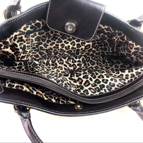 Maxx New York Beige Woven Brown Shoulder Tote - Picture 7 of 8